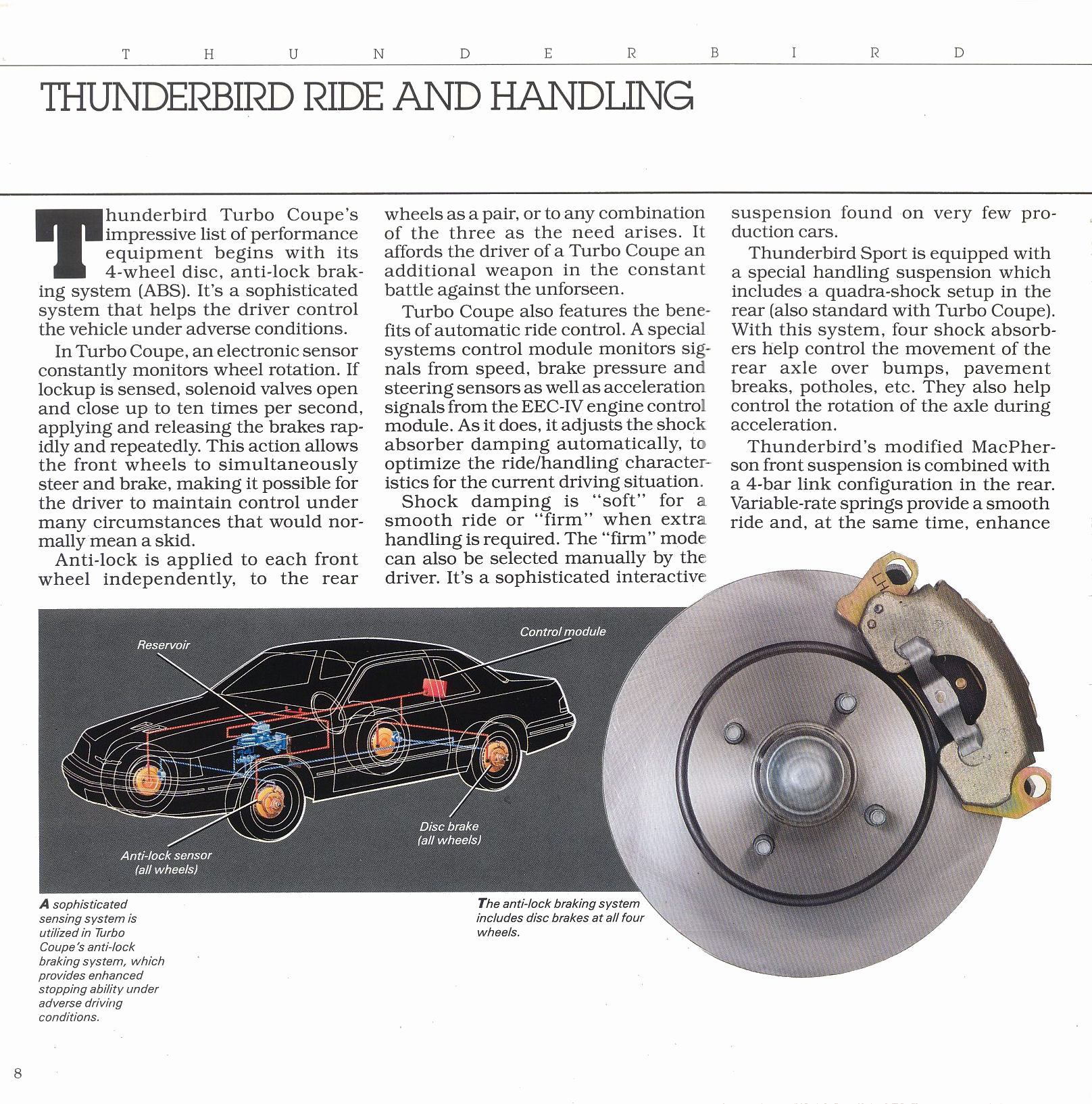 1988 Ford Thunderbird brochure